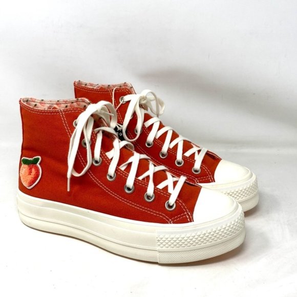 Converse Chuck Taylor Lift Platform Mantra Orange Women's Shoes Canvas A03175C - Picture 10 of 11